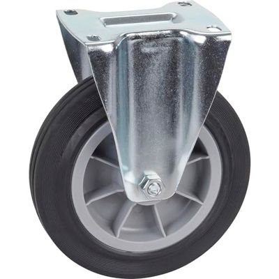 Rodillo de transporte (200 mm, TPE, 210 kg, con llanta de polipropileno, acero galvanizado)