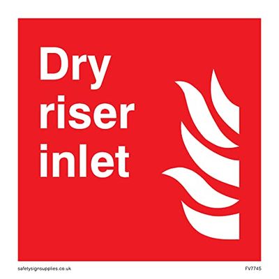 Dry riser inlet Sign - 85x85mm - S85