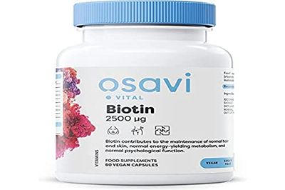 Osavi Biotin 2,500 μg – 60 Vegan Capsules | Essential Beauty Vitamin for Healthy Hair, Skin & Nails | Supports Metabolism & Nervous System | Clean Label | Vegan–Friendly
