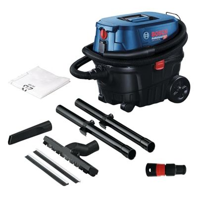 Bosch Professional Aspirateur pour Solides et liquides Gas 12-25 PL (Moteur 1 250 W, débit d'air de 65 l/s, dépression de 200 mbar, y Compris Filtre HEPA, suceur Droit)