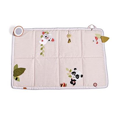 Tiny Love Super Mat, Baby Aktivitetsmatta, Vikbar Småbarn Lekmatta (150 x 100 cm), 0+ Månader, 6 Aktiviteter, Småbarn Lekmatta, Magtid Spegel, Träskallra, Skrynklig leksak, 12 Månadskort, Boho Chic