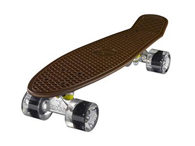Ridge Skateboards Brown Mini Cruiser Skateboard, Marrone/Chiaro, 22"