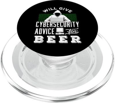 Divertido hacker ético con diseño de cerveza para hombre PopSockets PopGrip para MagSafe