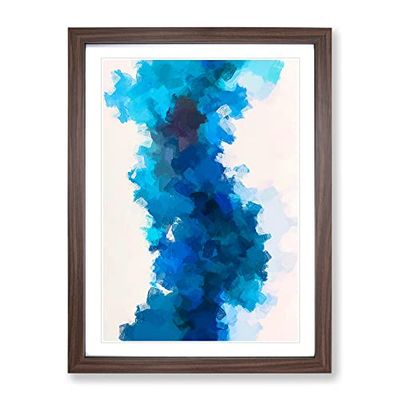 Raised By The Beginning Abstract Framed Print for Living Room Bedroom Home Office Décor, Wall Art Picture Ready to Hang, Walnut A2 Frame (64 x 46 cm)
