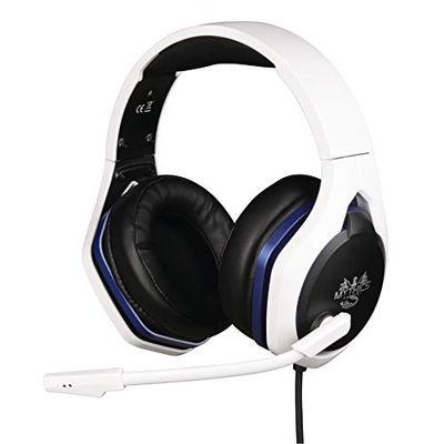 Konix Mythics Casque Gaming Filaire Hyperion pour PS5 - Haut-parleurs 50 mm - Microphone - Câble 1,5 m - Prise Jack 3,5 mm - Blanc et Noir