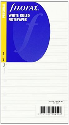 Filofax Personal white ruled notepaper refill