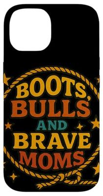 Bulls Boots And Brave Moms illustration Rodeo Art Case for iPhone 14