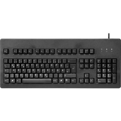 CHERRY G80-3000, teclado mecânico com cabo, distribuição de teclado alemão (QWERTZ), conexão USB, resistente, teclas programáveis, interruptores CHERRY MX BLACK, preto