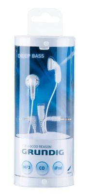 Grundig 76591 Cuffia da 3.5 mm -2.5 mm con Adattatore, Bianco