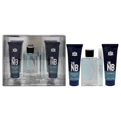Prestige The New Brand by New Brand for Men - 4 Pc Gift Set 3.3oz EDT Spray, 0.5oz EDT Spray, 4.4oz Shower Gel, 4.4oz After Shave