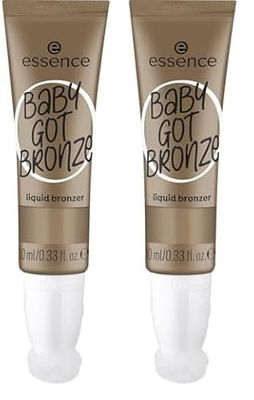 Essence Bronceador Líquido Baby Got Bronze, De Larga Duración, Definir, Fácil De Retirar, Natural (10Ml) (Paquete de 2)