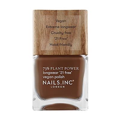Nails Inc – ZEN OUT OF ZEN Plant Power veganskt nagellack – 73% plantbas, 100% vegansk och djurförsöksfri – perfekt manikyr, mild nakenbrun – för miljömedveten nagelkonst