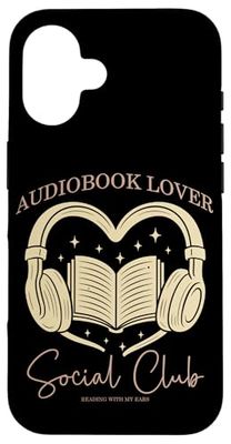Audiolibro Social Club Book Reader Divertido regalo de lectura Carcasa para iPhone 16
