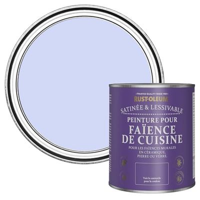 Rust-Oleum Peinture Violette Résistante à l'eau pour Faïence de Cuisine, Finition Satinée - Sirène 750ml