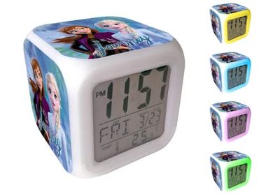 Reloj despertador digital 8cm con alarma y cambio de color de Frozen 2