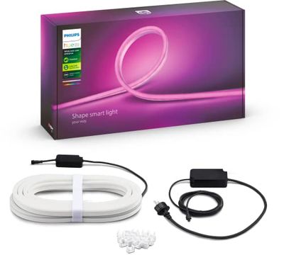 Philips Hue Outdoor Lightstrip 5 meter: LED-ljusslinga för utomhusbruk, Philips Hue White and Color, Zigbee, trådlös, kompatibel med Amazon Alexa, Google Home Assistant och Siri