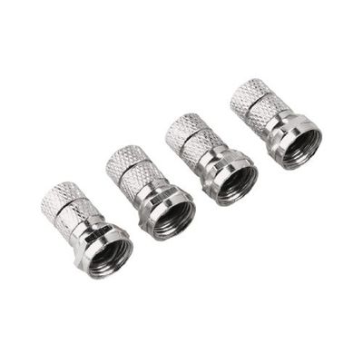 Hama - F-Plug "ProfiLine", 7,0 mm, 4 peças, prata