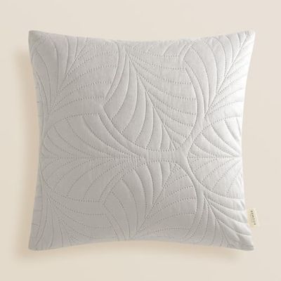 ROOM99 Feel Sierkussensloop, 45 x 45 cm, decoratieve sierkussensloop, esthetisch, modern, slaapkamer, woonkamer, fluweel, lichtgrijs, 1 stuk