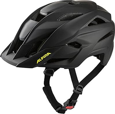 ALPINA Unisex - Volwassenen, STAN MIPS Fietshelm, black-neon yellow matt, 51-55 cm