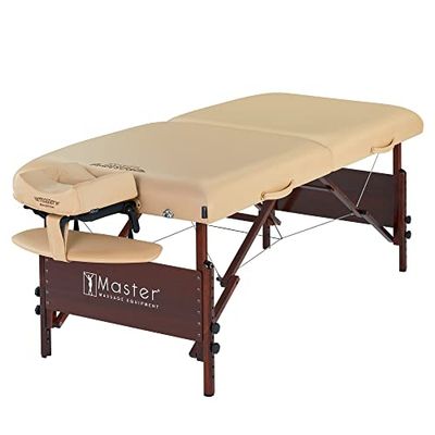 Master Massage 71cm Del Ray Pro opvouwbare mobiele massagebank beauty bank bed van hout massagebed pakket beige