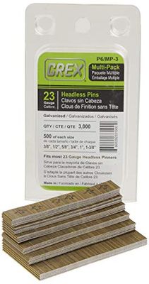 Grex P6/Mp-3 23 Gauge Multi-Pack headless pinnen (3.000 per doos) van Grex Power Tools