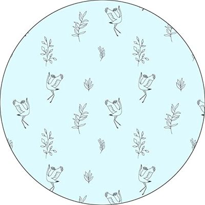 Bonateks, Round Digital Printed Mouse Pad, Non-Slip Base, for Office and Home, Diameter:22cm