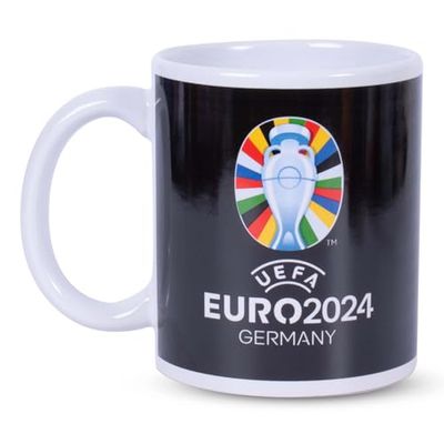 Hy-Pro Euro 2024 keramisk mugg, officiellt licensierad, svart