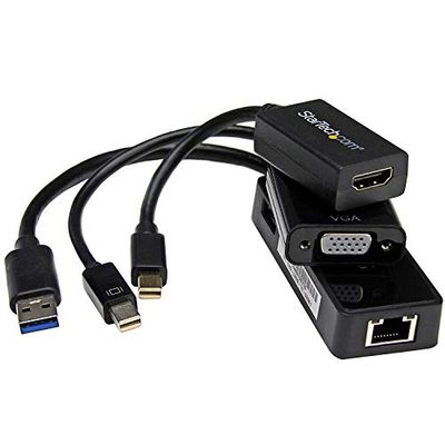 StarTech.com 3-in-1 Adapter set voor Surface Pro 4 / Pro 3 en Surface - mDP naar HDMI / VGA - USB 3.0 naar GbE