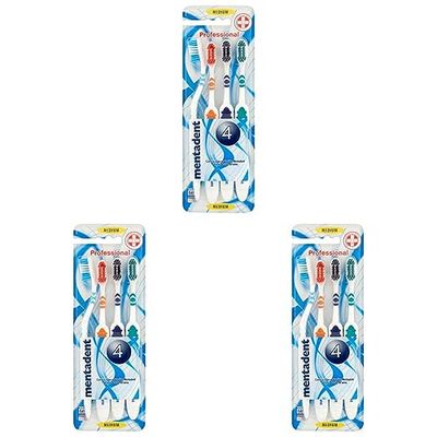 Mentadent - Spazzolino Professionalx4 (Confezione da 3)