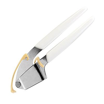 Tescoma Presto Presa Ajos con Lamina de Limpieza, Acero Inoxidable, Blanco, 24 x 10 x 3,5 cm