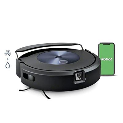 iRobot Roomba Combo j7 (c7156) - Robot Aspirateur et Laveur de sols connecté WiFi - Lingette entièrement rétractable - Cartographie avancée - Navigation Intelligente - Recharge et Reprise du Travail