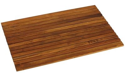 Bare Decor Cosi String Spa Shower Mat in Legno Massiccio di Teak Finitura oliata, 31.5 da 50,8 cm