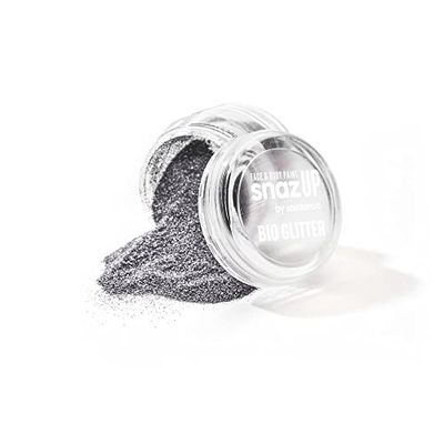 Snazaroo Bio Glitter Face and Body Paint, Biodegradable Chunky Gliter, Silver Colour, 3g