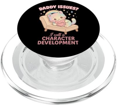 Character Growth Cute Pastel Cat Sofá Humor PopSockets PopGrip para MagSafe