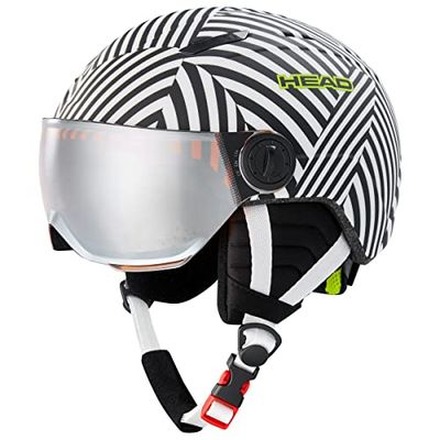 HEAD Visière Mojo Casque de Ski Jeunesse Unisexe, Noir/Blanc, XXS