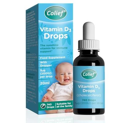 Colief Vitamin D3 Drops | The Sunshine Vitamin for Immune Support | Food Supplement | 20ml