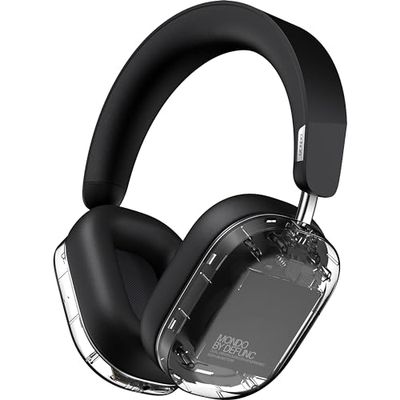 MONDO by Defunc Słuchawki nauszne z opcjonalnym kablem – 45 h of Active Play Time – Bluetooth – Dual ENC Microphones and Drivers (przezroczyste)
