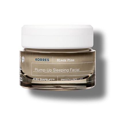 KORRES BLACK PINE 4D Bio-ShapeLift Plumping Night Cream for Firm Skin, Dermatologically Tested, Vegan, 40 ml