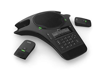 Snom C520 conférence téléphonique (DECT, Bluetooth, microphone sans fil, extensible, pour les grandes conférences avec jusqu'à 4 chambres séparées), Noir, 00004356