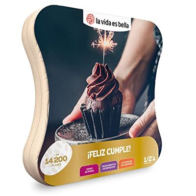 LA VIDA ES BELLA Coffret Homme ou Femme-Joyeux Anniversaire-Idées Cadeaux Originales-1 expérience de gastronomie, Bien-être ou Aventure pour 1 ou 2 Personnes Mixte, Multicolore, Taille Unique