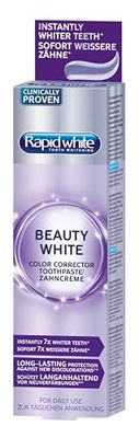 Rapid White | Beauty White Dentifricio | Per 7 denti più bianchi | Senza perossido di idrogeno | Formula efficace | 75 ml