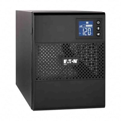 Eaton UPS 5SC 1500I Tower - Gruppo di Continuità Interattivo (UPS) - 5SC1500I - 1500VA (8 prese schuko) - Regolazione della Tensione (AVR), Display e Interfaccia USB (Cavo USB incluso) - Nero