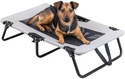 TRIXIE Lettino per cani, pieghevole, 79 × 19 × 50 cm, grigio/nero – 28211