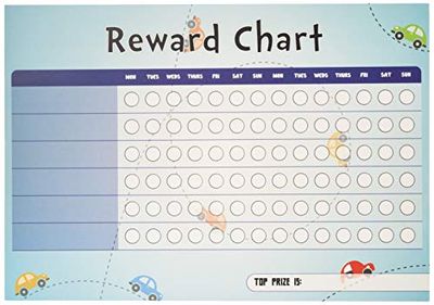 School Stickers A4 Everyday belöningstabell med klistermärken – blå – stötfångare pack