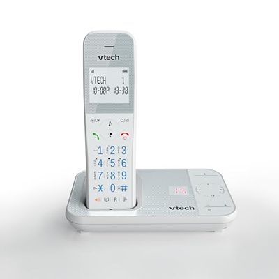 VTech XS1050 Téléphone sans Fil avec répondeur, téléphone DECT sans Fil, détection de l'appelant, amplificateur de Volume, Fonction Mains Libres, Protection des appels