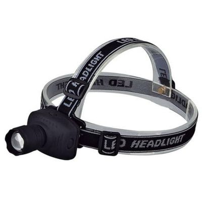 TM Electron luce frontale LED con Zoom e nastro regolabile, Nero