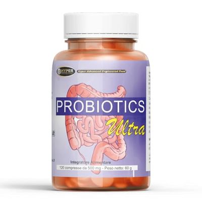 Hyper Fermenti Lattici Probiotici 120 CPR - per Equilibrio Intestinale,Pancia Gonfia e Difese Immunitarie Ottimizzate - Probiotici per Intestino Pigro e Stitichezza - Integratori Prodotti in Italia