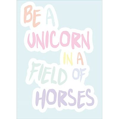 PLAGE 152834 Stickers - Wandlijm - Be A Unicorn, Multi kleuren (48 x 68 cm)