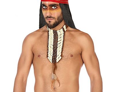Atosa 56659 Indiaanse borstketting, bruin/beige, uniseks, volwassenen
