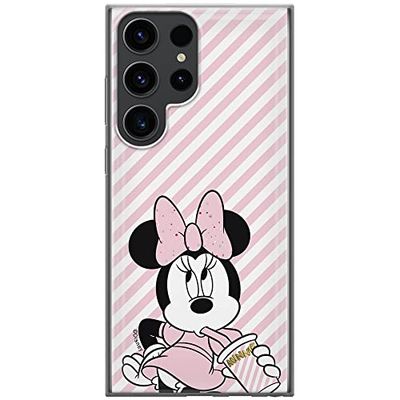 ERT GROUP mobiel telefoonhoesje voor Samsung S23 ULTRA origineel en officieel erkend Disney patroon Minnie 017 optimaal aangepast aan de vorm van de mobiele telefoon, hoesje is gemaakt van TPU
